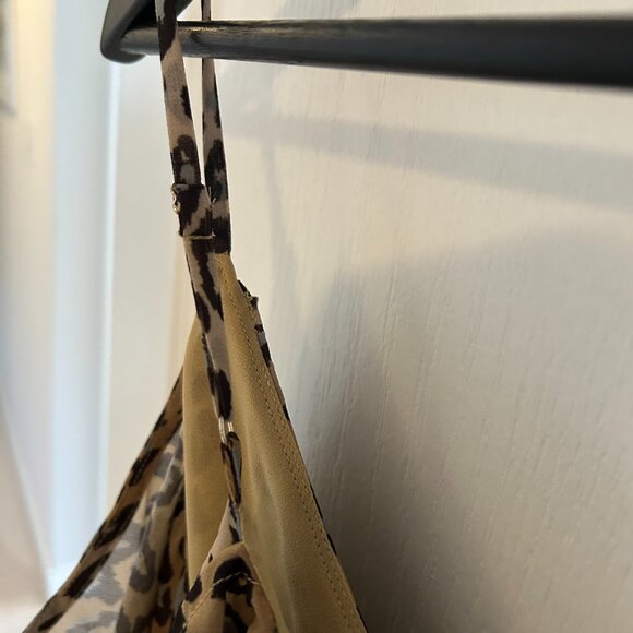 Marciano Los Angeles Leopard Print Ruffle Bodysuit — Feminine, Edgy & Versatile - Picture 7 of 8